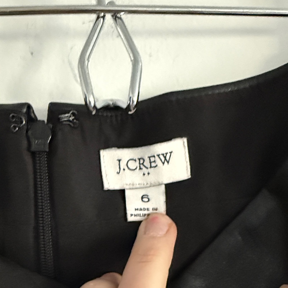 J. Crew Black Faux Leather Mini Skirt - Picture 2 of 3